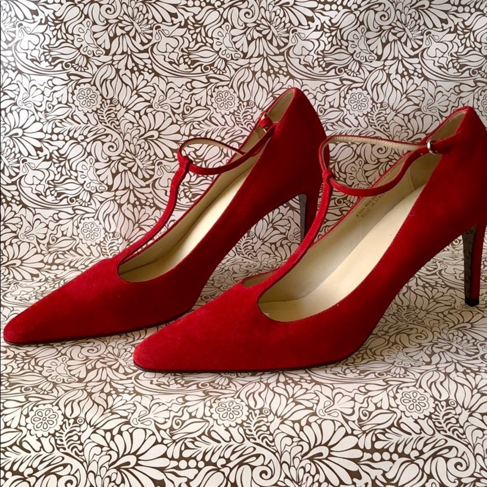 Coach | Suede Dress Shoes Size 9.5 Red High Heel